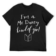thumbnail image 1 of Mens Mr Darcy Kind Of Girl Hand Lettered Design T-Shirt Black, 1 of 5