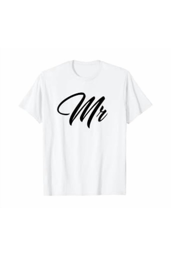 Mens Mr & Mrs Married Couple Love Newlyweds Wedding Gift T-Shirt, Unisex T-Shirt