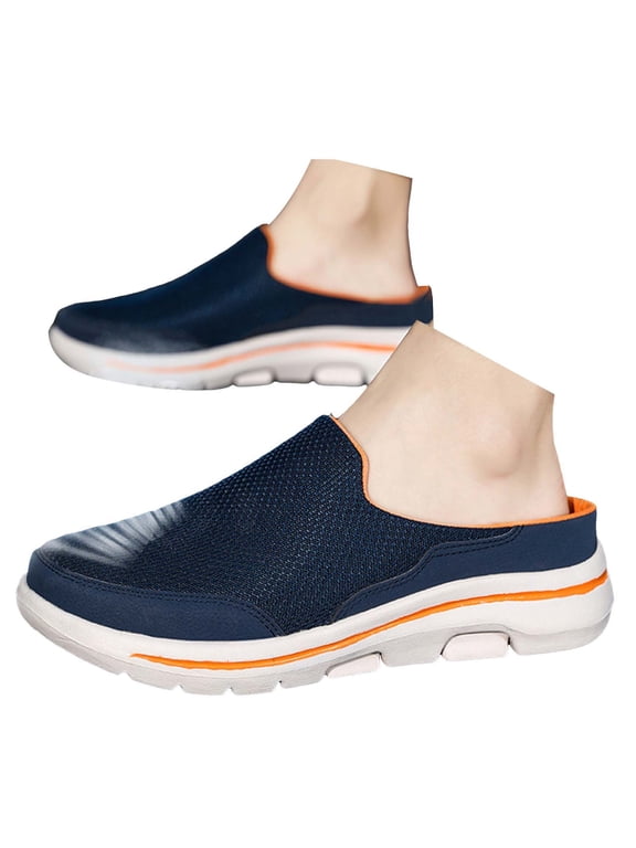 Mens Mules Shoes Casual Comfortable Walking Shoes Platform Shoes Non Slip Breathable Summer Mules