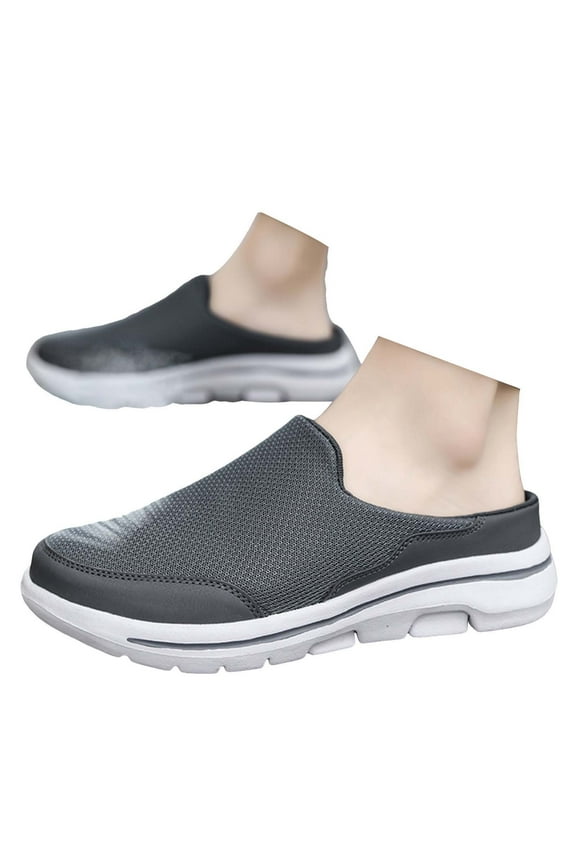 Mens Mules Shoes Casual Comfortable Walking Shoes Platform Shoes Non Slip Breathable Summer Mules