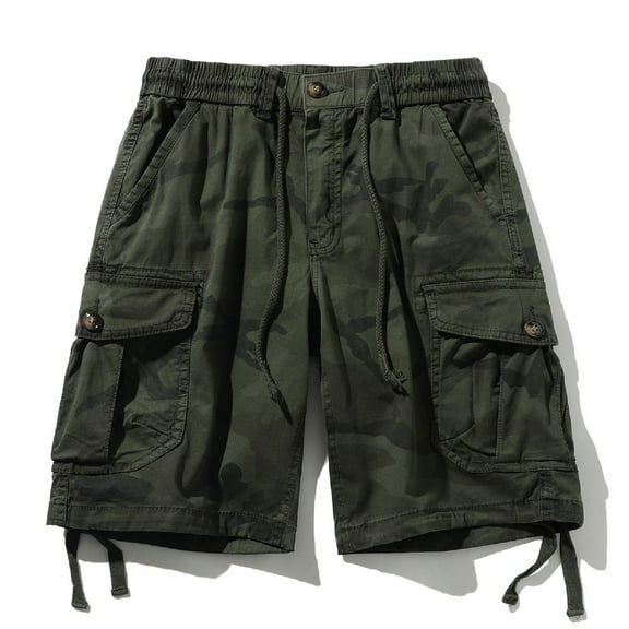 Mens Multi-Pocket Cargo Shorts, Breathable Material, Loose , Suitable for Summer Beach & Streetwear