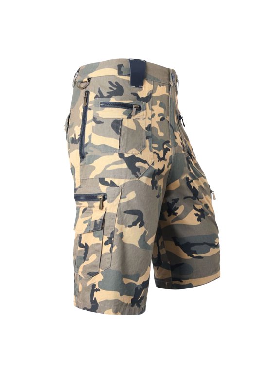 Mens Multi Pocket Cargo Shorts, Lightweight Water Resistant Hiking Shorts, Stretch Tactical Work Shorts Mens Shorts with Pockets