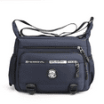 thumbnail image 1 of Mens Multi Pockets Cross Body Messenger Bag Travel Cabin Work Shoulder Satchel-Blue, 1 of 9