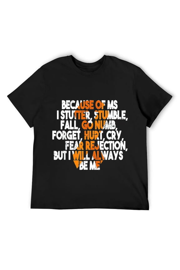 Mens Multiple Sclerosis Awareness Month T-Shirt Black
