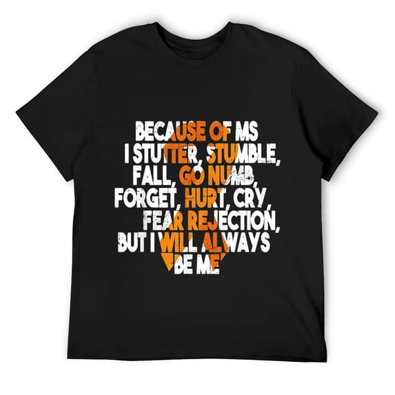 Mens Multiple Sclerosis Awareness Month T-Shirt Black