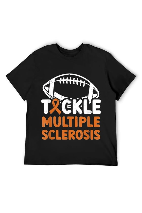 Mens Multiple Sclerosis Awareness Tackle Multiple Sclerosis T-Shirt Black
