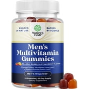 Natures Craft Daily Mens Multivitamins Gummies - Mens Gummy Multivitamins with Zinc and Biotin Immune Support Gummies - Potent Vitamins for Energy and Immunity Non-GMO Gluten Free Halal 90 Count