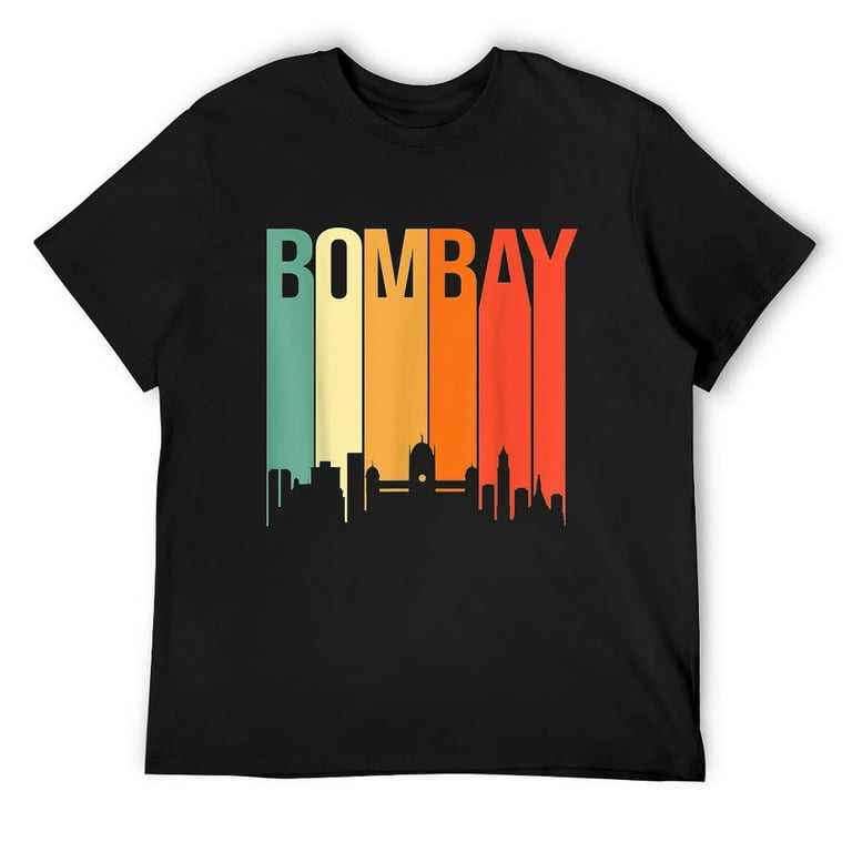 Mens Tshirts Bombay T Shirt Company Mumbai Doodle White Melange T