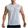 thumbnail image 1 of Mens Muscle Fit Sleeveless T-Shirts Quick Dry Tanks Bodybuilding Athletic Training Workout Muscle Shirts Summer Crewneck Exercise Activewear Vest Tops, 1 of 4