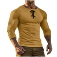 thumbnail image 1 of Mens Muscle Gym Workout Athletic Shirt Mens Fashion Henley Shirts Long Sleeve Button Cotton T-Shirt Big and Tall Crewneck Sweatshirts Sports Tees Workout Crewneck Sweatshirts Loose Fit Pullover Tees, 1 of 2