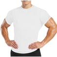 thumbnail image 1 of Mens Muscle Slim Fit Basic T-Shirts Short Sleeve Crewneck Athletic Running Workout Shirt, Performance Quick Dry Training Bodybuilding Tee Lightweight Soft Summer Exercise Tops, 1 of 6