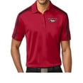 thumbnail image 1 of Mens Mustang Pocket Colorblock Polo Shirt - Red, Large, 1 of 1