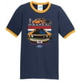 thumbnail image 1 of Mens Mustang Powered by Ford 100% Cotton Ringer Tee Shirt, 3XL Navy/Gold, 1 of 5