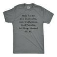 thumbnail image 1 of Mens My All Inclusive Non-Religious Inoffensive Holiday-Themed Shirt Funny Christmas Tee Graphic Tees, 1 of 9