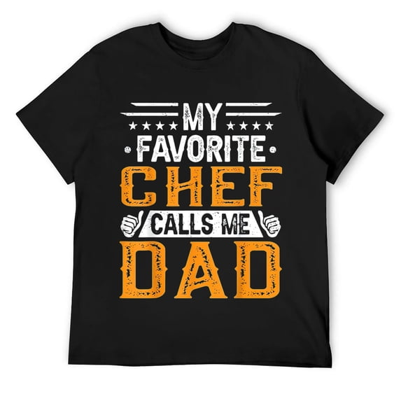 Mens My Favorite Chef Calls Me Dad - Fathers Day T-Shirt Black