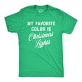 thumbnail image 1 of Mens My Favorite Color Is Christmas Lights T Shirt Funny Festive Holiday Party Tee Graphic Tees, 1 of 8