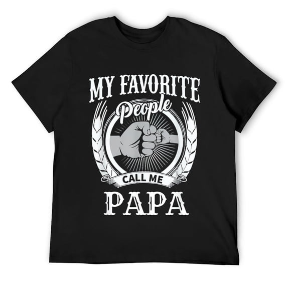 Mens My Favorite People Call Me Papa Grandpa T-Shirt Black