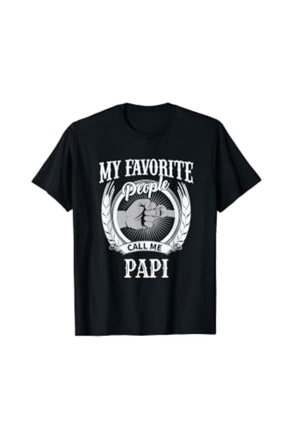 Mens My Favorite People Call Me Papi French Grandpa T-Shirt