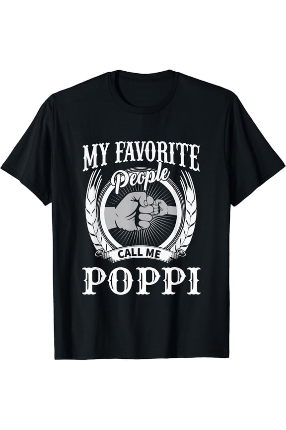 Mens My Favorite People Call Me Poppi Fist Bump Special Grandpa T-Shirt