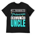 thumbnail image 1 of Mens My Favorite Princess Calls Me Uncle, Princess Uncle T-Shirt Black, 1 of 5