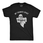 Mens My Favorite Spirit Whiskey Tshirt Funny Halloween Ghost Drinking Party Tee Graphic Tees