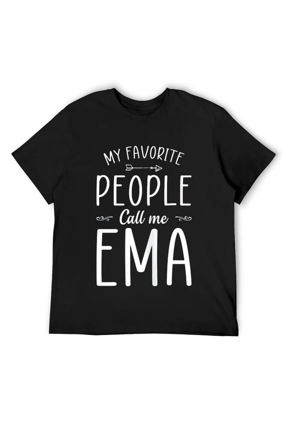 Mens My Favorite people call me EMA Cool Mama Grandma T-Shirt Black