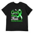 thumbnail image 1 of Mens My God Is Stronger Than Glaucoma Awareness Warrior T-Shirt Black Medium, 1 of 5