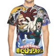 thumbnail image 1 of Mens My Hero Academia 3d Print T-Shirt Crewneck Short Sleeve Tee Shirt, 1 of 7