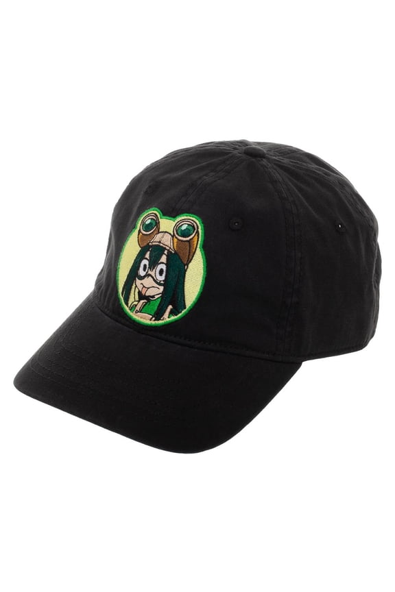 Mens My Hero Academia Froppy Hat Black My Hero Academia Snapback Hat
