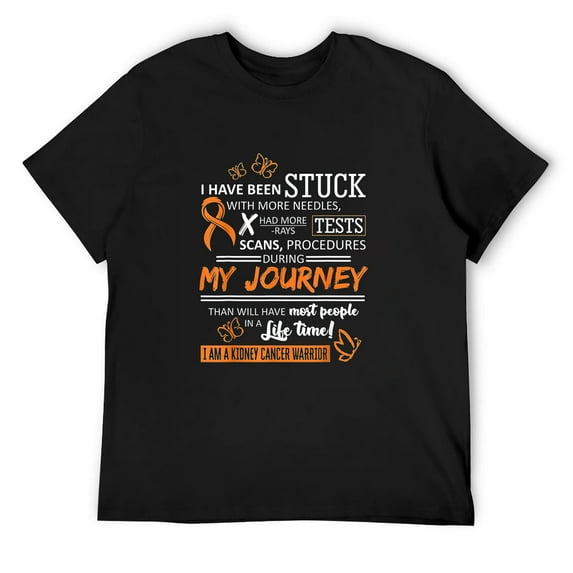 Mens My Journey I Am A Kidney Cancer Warrior T-Shirt T-Shirt Black Small