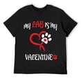 thumbnail image 1 of Mens My Lab Is My Valentine T-Shirt Black, 1 of 5