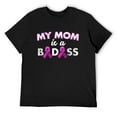 thumbnail image 1 of Mens My Mom Is a Badass Breast Cancer Awareness T Shirt Black Small, 1 of 5