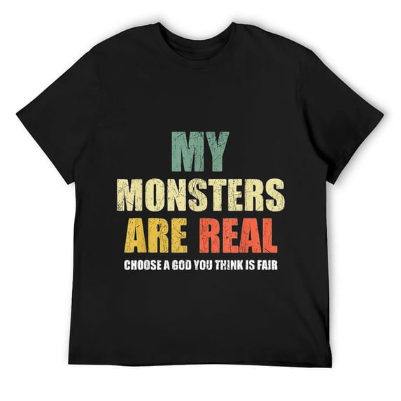 Mens My Monsters Are Real T-Shirt Black