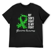 Mens My Son’s Fight Is My Fight Glaucoma Awareness T-Shirt Black Small