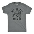 thumbnail image 1 of Mens My Spirit Animal Raccoon T Shirt Funny Sarcastic Joke Tee for Guys Graphic Tees, 1 of 7
