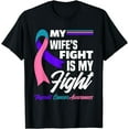 thumbnail image 1 of Mens My Wife's Fight Is My Fight Thyroid Cancer Awareness T-Shirt, 1 of 4