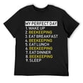 thumbnail image 1 of Mens My perfect day Beekeeping tshirt Funny Gift Bee Beekeeper T-Shirt Black, 1 of 5
