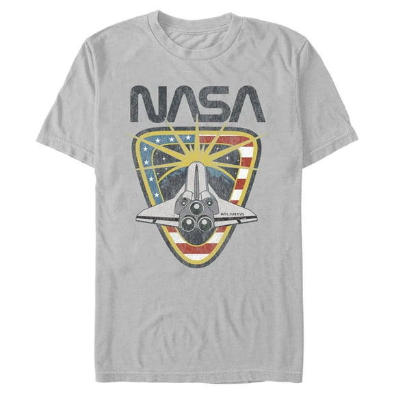 Mens NASA Atlantis Spaceship Logo T Shirt