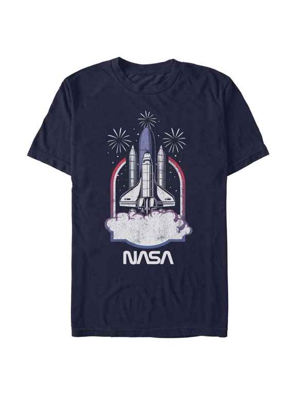 Mens NASA Distressed Rocket Launch T Shirt