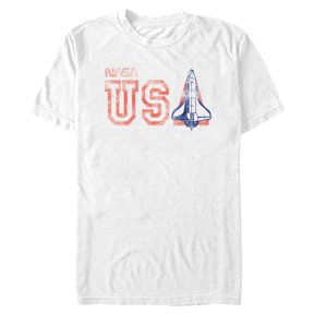Mens NASA Distressed US Rocket T Shirt