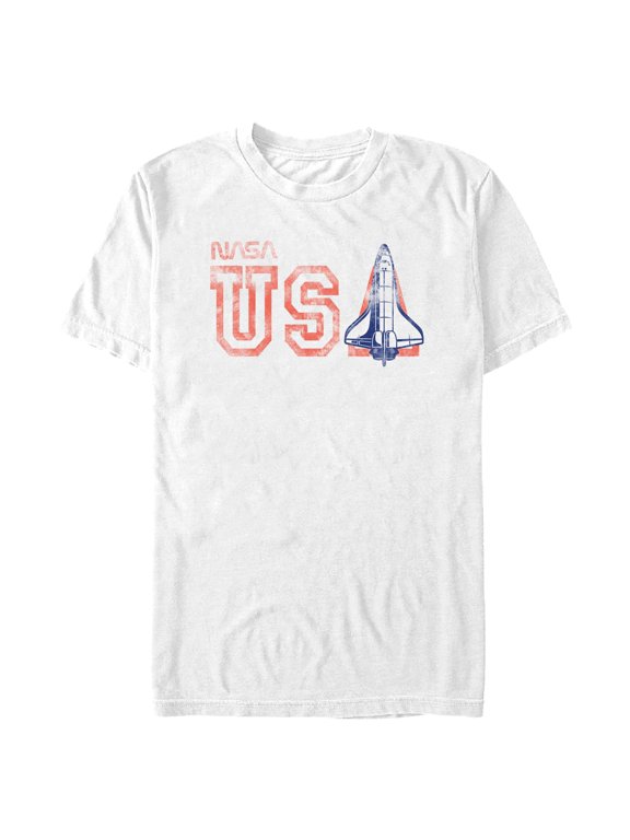 Mens NASA Distressed US Rocket T Shirt