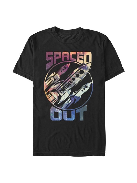 Mens NASA Rocket Badge Pattern T Shirt
