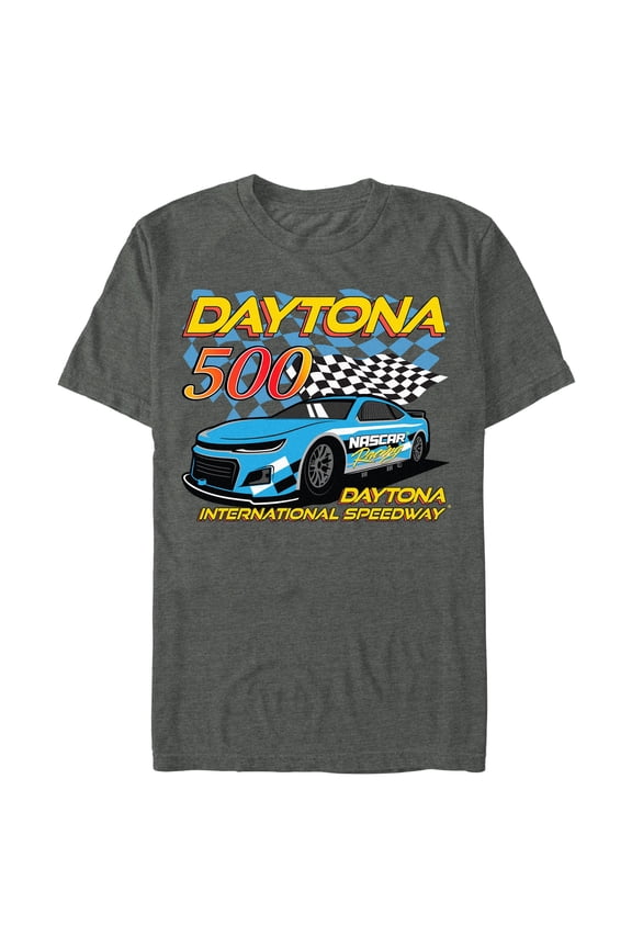 Men's Mad Engine Dark Heather Gray NASCAR Daytona 500 Graphic T-Shirt