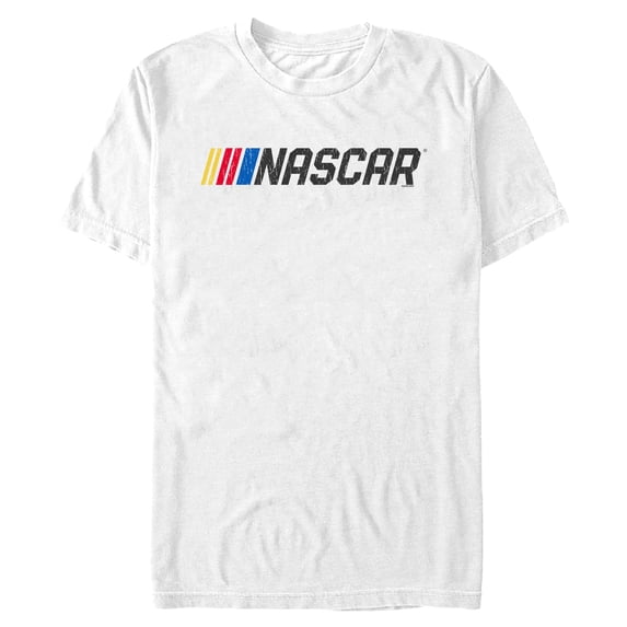 Men's Mad Engine White NASCAR Logo Graphic T-Shirt