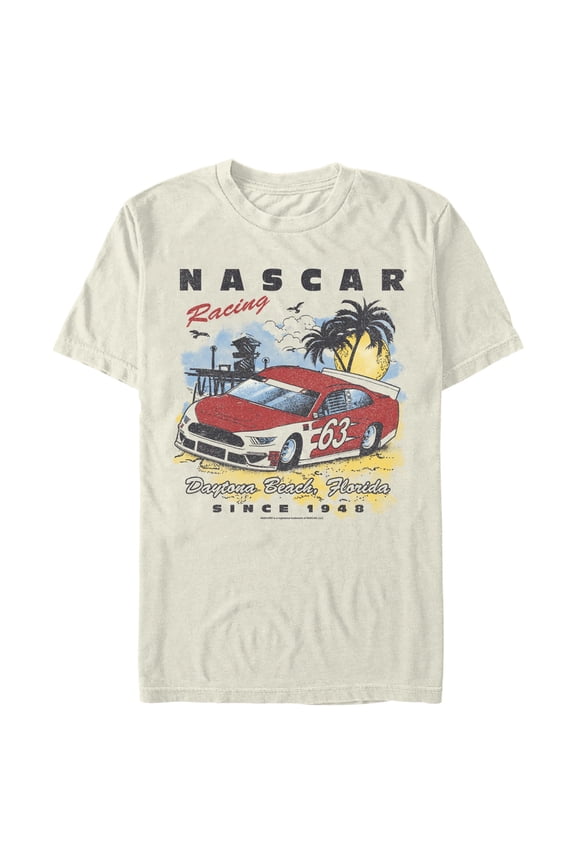 Mens NASCAR Racing Car 63 Summer Beach T Shirt