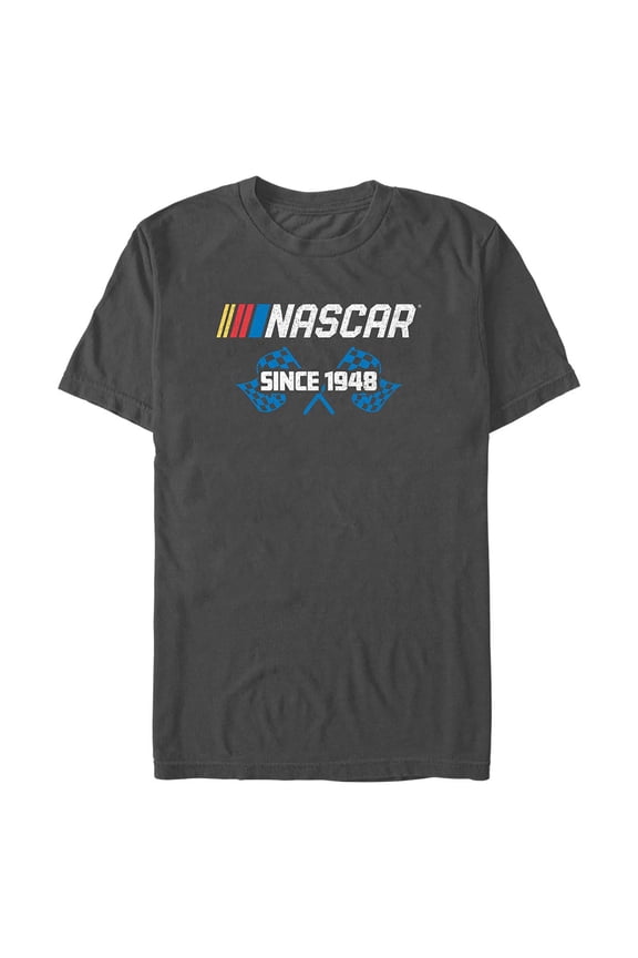 Men's Mad Engine  Charcoal NASCAR Racing Logo Graphic T-Shirt