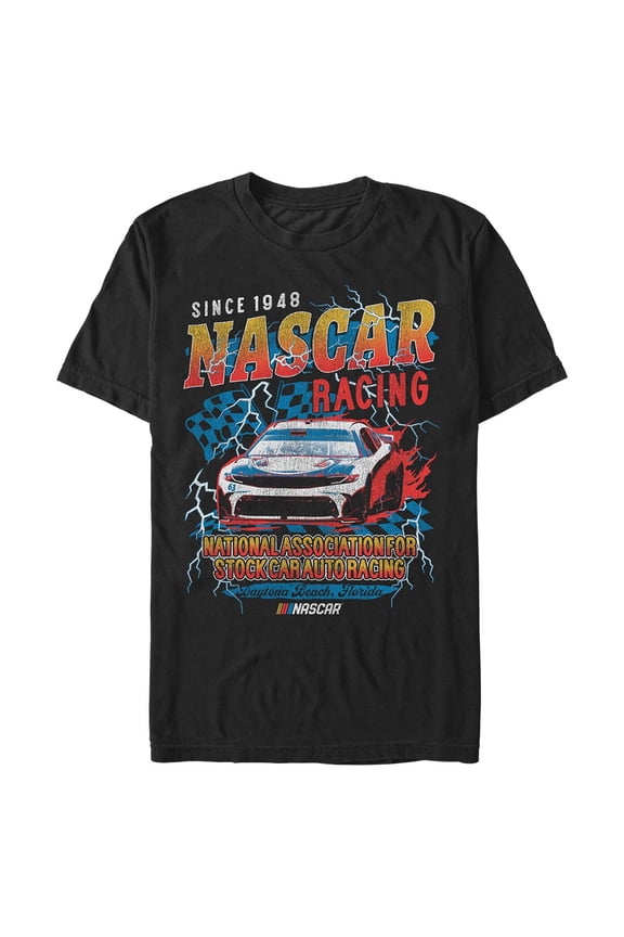 Men's Mad Engine Black NASCAR Shock Racer Graphic T-Shirt