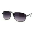 thumbnail image 1 of Mens Narrow Rectangle Spring Hinge Luxe Officer Metal Rim Sunglasses Gunmetal - Smoke, 1 of 4