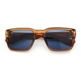 thumbnail image 1 of Mens Narrow Rectangle Vintage Style Bohemian Plastic Fashion Sunglasses Orange - Navy, 1 of 8