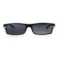 thumbnail image 1 of Mens Narrow Rectangular Plastic Powered Sun Reader Reading Glasses Black 1.0, 1 of 4